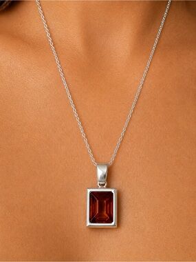 Baltic Amber Sterling Silver Pendant 925 w/ New Sterling Plate Chain